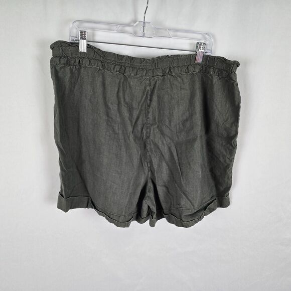 INC International Concepts Shorts Women's XXL Olive Green Casual Cargo Like Cuff - Picture 2 of 11